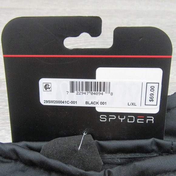 Spyder Insulated Ski Winter Snow Black Red Gloves Men's Size Large / XL NEW - Picture 9 of 11